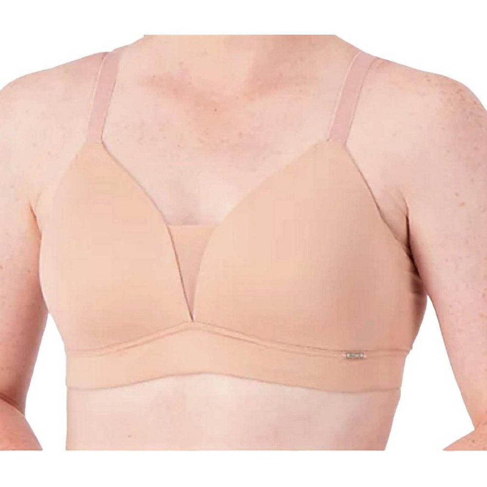 Breezies Brushed Wirefree Side Smoothing Bra 38DD ASH ROSE